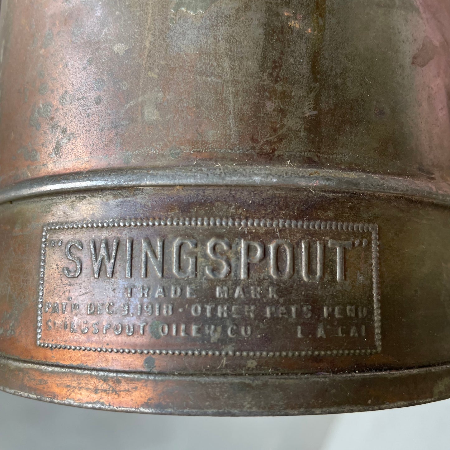 【USA vintage】SWINGSPOUT 銅仕上げ　オイル缶　ハーフガロン