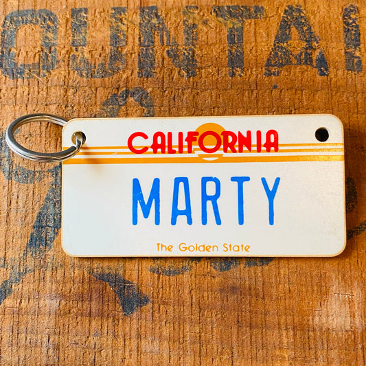 【1980s USA vintage】ネームプレート キーホルダー MARTY