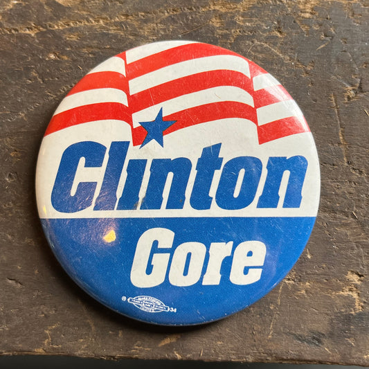 【USA vintage】Clinton / Gore 缶バッジ