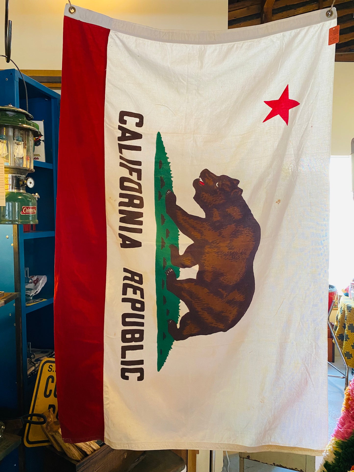 【USA vintage】CALIFORNIA REPUBLIC 旗 布