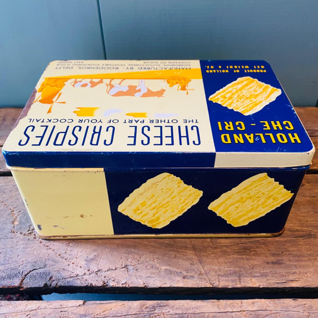【1980s vintage】オランダ チーズクリスピー お菓子 TIN 缶
