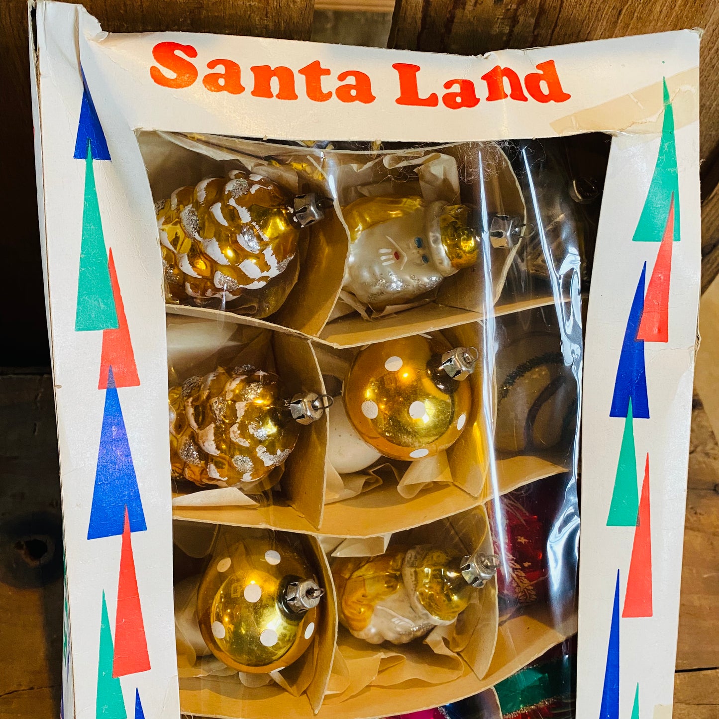 【USA vintage】Santa Land クリスマスオーナメントセット