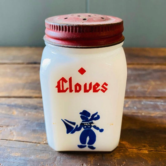 【1940s vintage】ミルクガラス ソルト＆ペッパー　Cloves