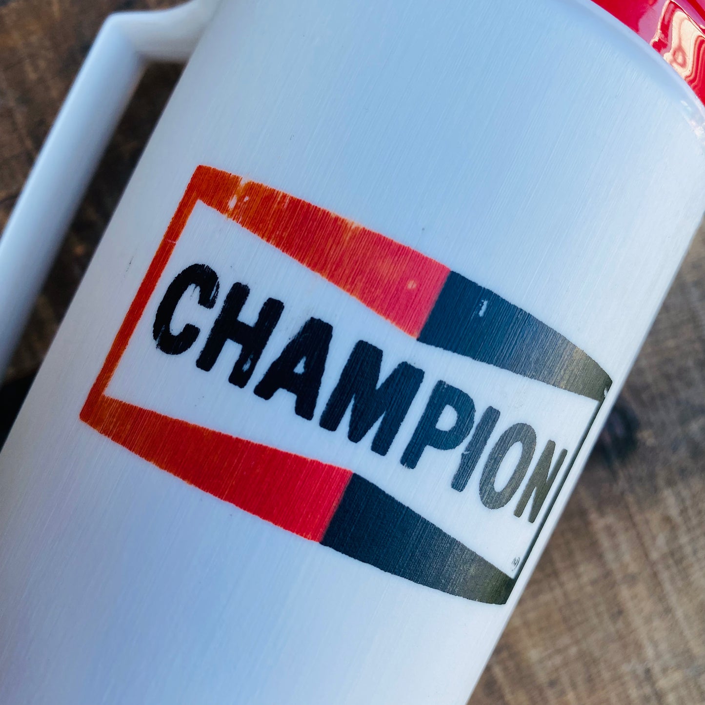 【70’s vintage 】CHAMPION ビンテージ　チャンピオン　スパークプラグ　レーシング　プラスチック　ビアマグ　ビアジョッキ　
