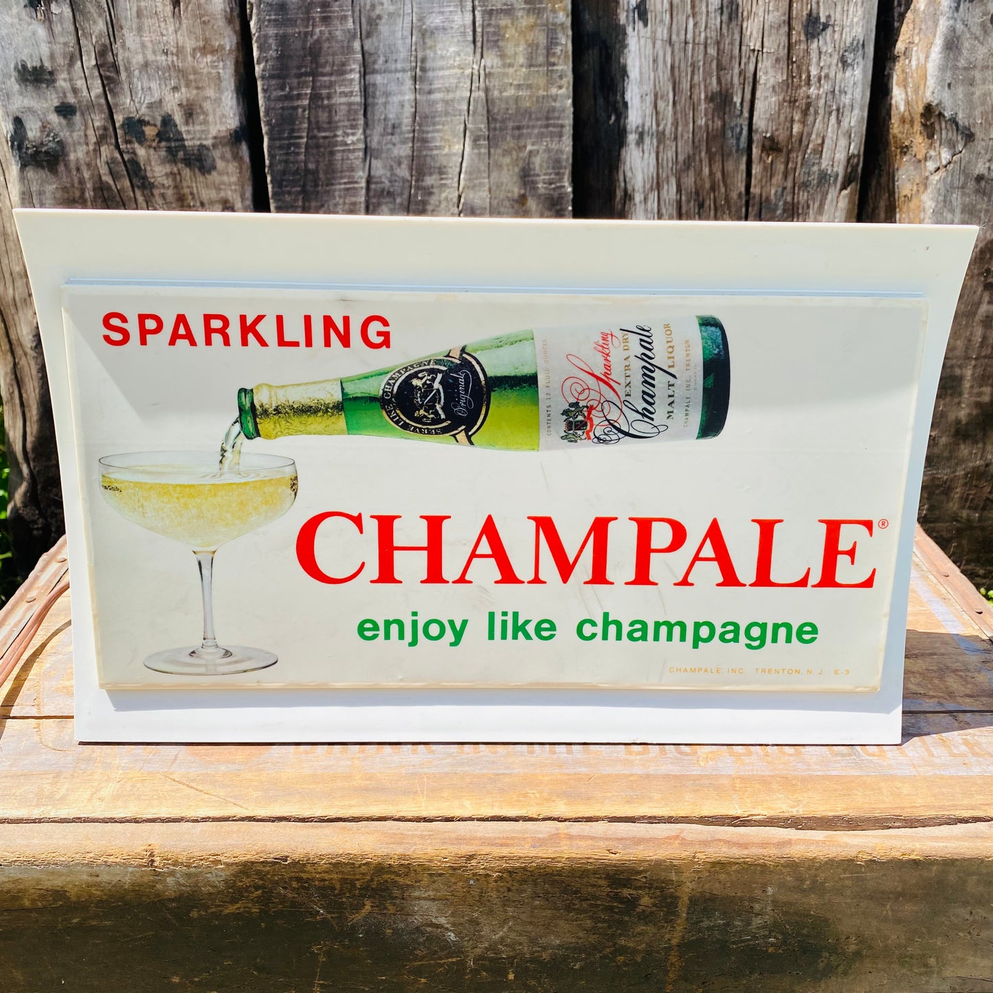 【1960s USA vintage】SPARKLING CHAMPALE ライト バーサイン 看板