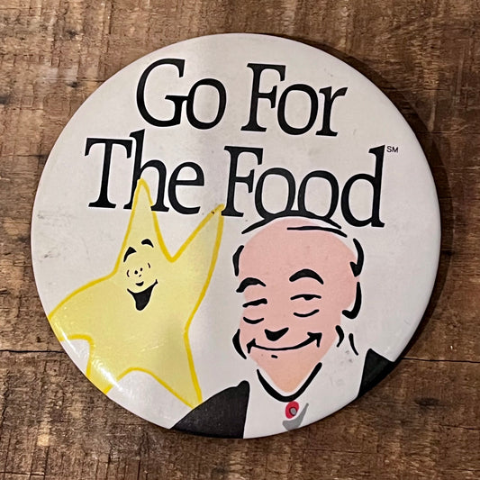 【90s USA】缶バッジ　Go For The Food