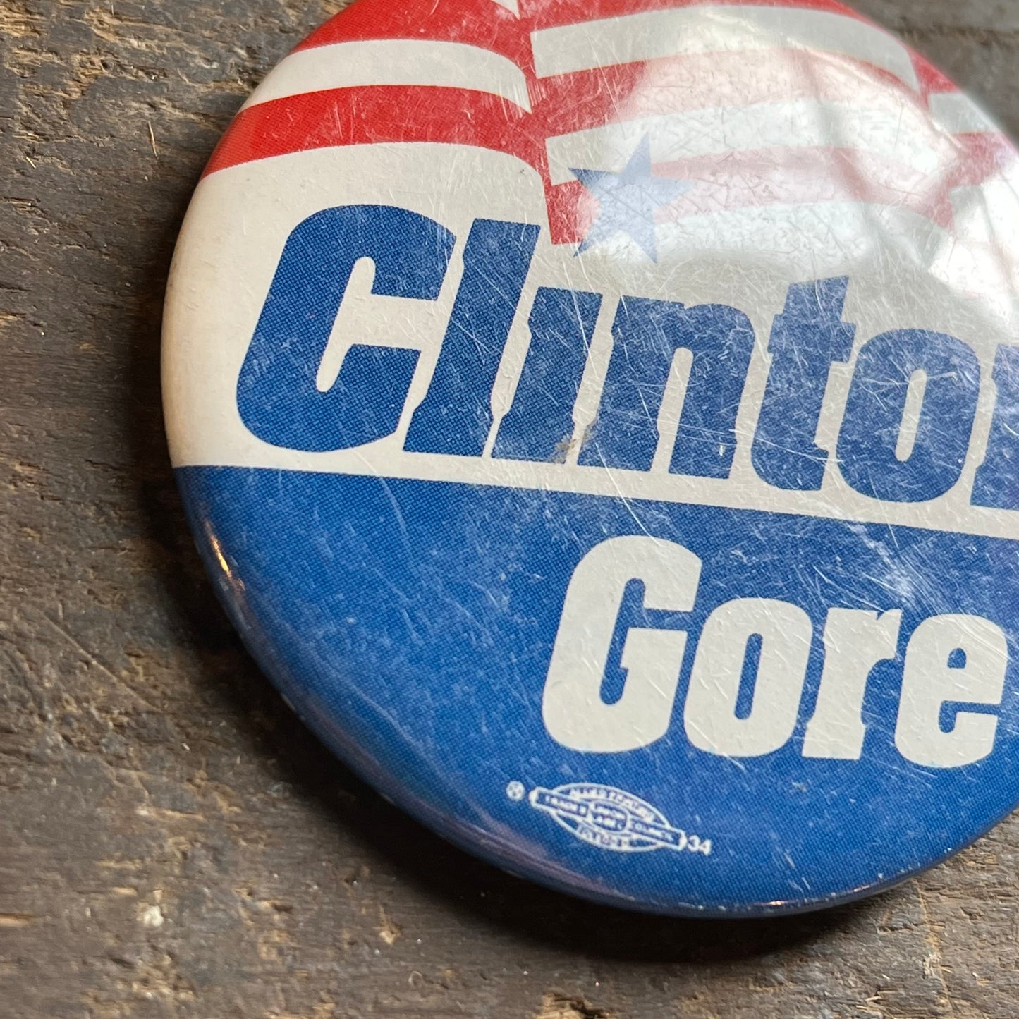 【USA vintage】Clinton / Gore 缶バッジ