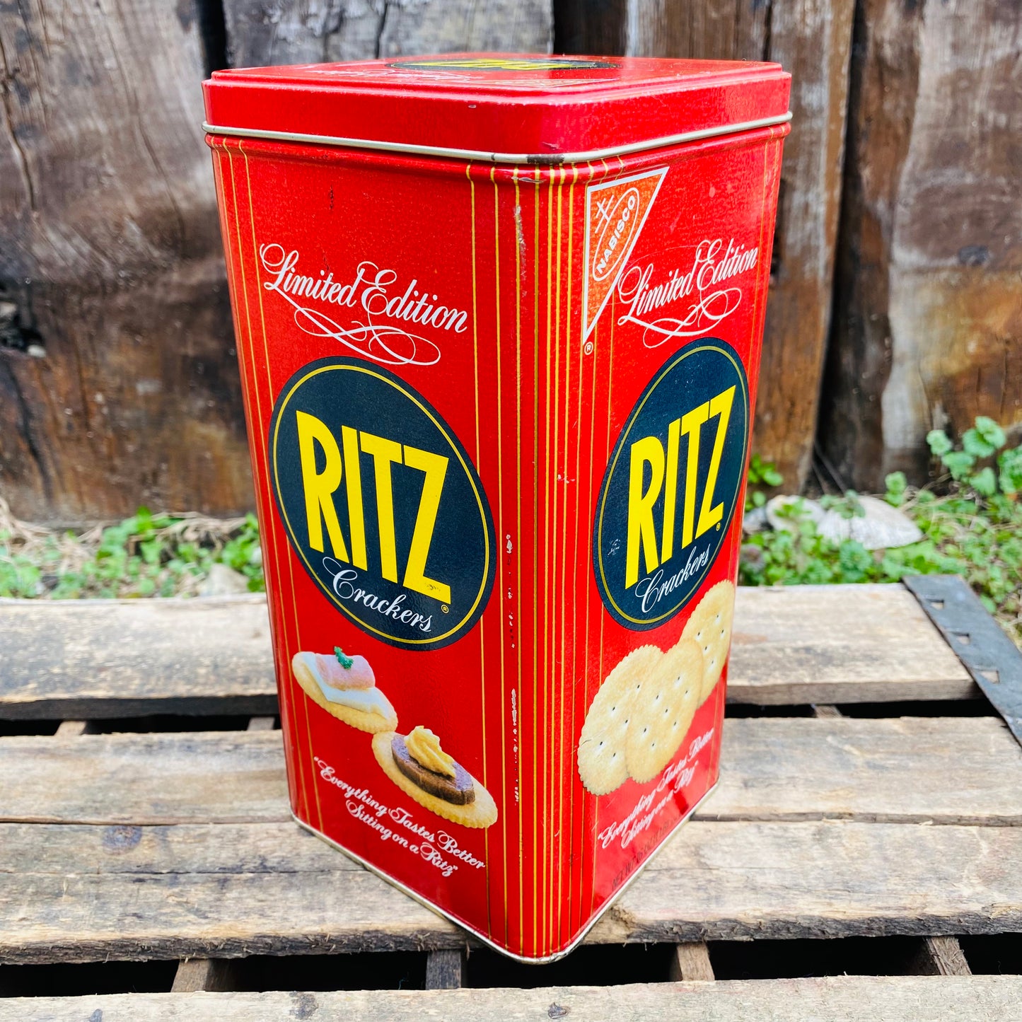 【1986 USA vintage】 RITZ リッツ TIN缶 レトロ缶